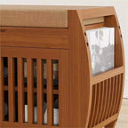 ELECWISH 40.2 Extra Wide Shoe Bench with Storage - 3-Door Design, Boot Storage & Hidden Compartment, Brown Bamboo