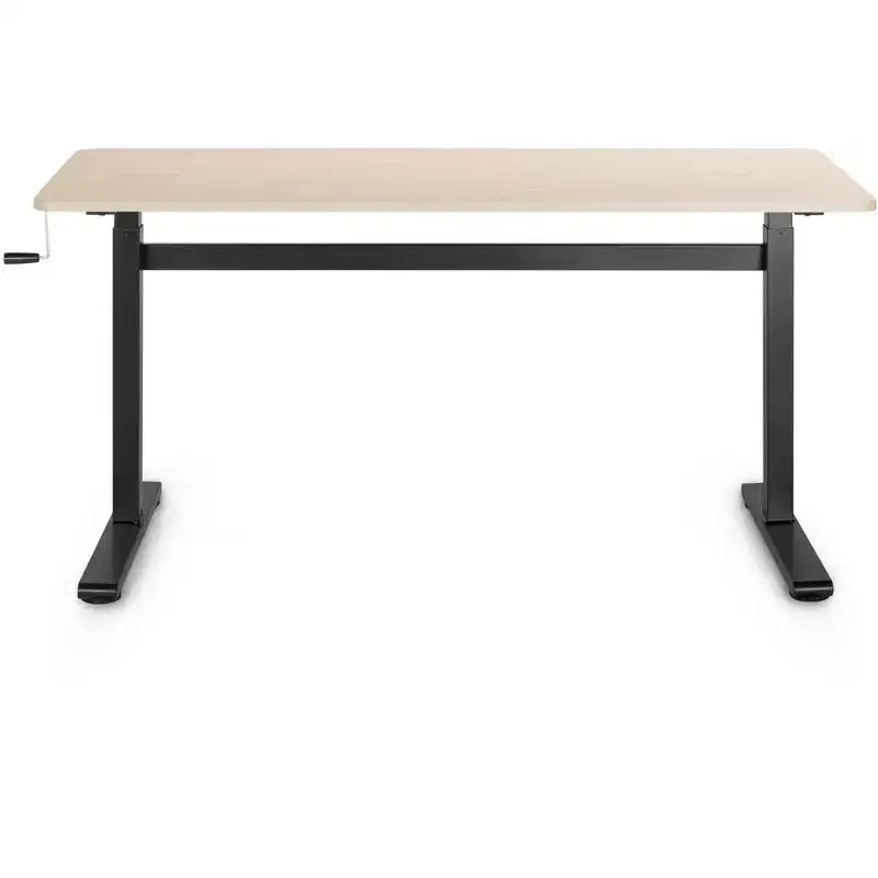 Stand Steady Tranzendesk | Bureau Debout de 55 Pouces | Poste de Travail Ergonomique Réglable en Hauteur par Manivelle | Prend en Charge 3 Écrans (Érable)