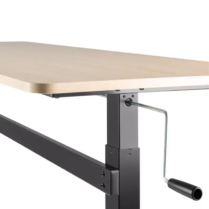 Stand Steady Tranzendesk | Bureau Debout de 55 Pouces | Poste de Travail Ergonomique Réglable en Hauteur par Manivelle | Prend en Charge 3 Écrans (Érable)