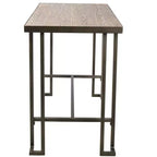 Okak Bamboo Dining Table Rectangular Kitchen Table Industrial Counter Table for Dining Room Living Room Office
