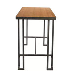 Okak Bamboo Dining Table Rectangular Kitchen Table Industrial Counter Table for Dining Room Living Room Office