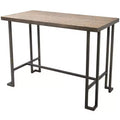 Okak Bamboo Dining Table Rectangular Kitchen Table Industrial Counter Table for Dining Room Living Room Office