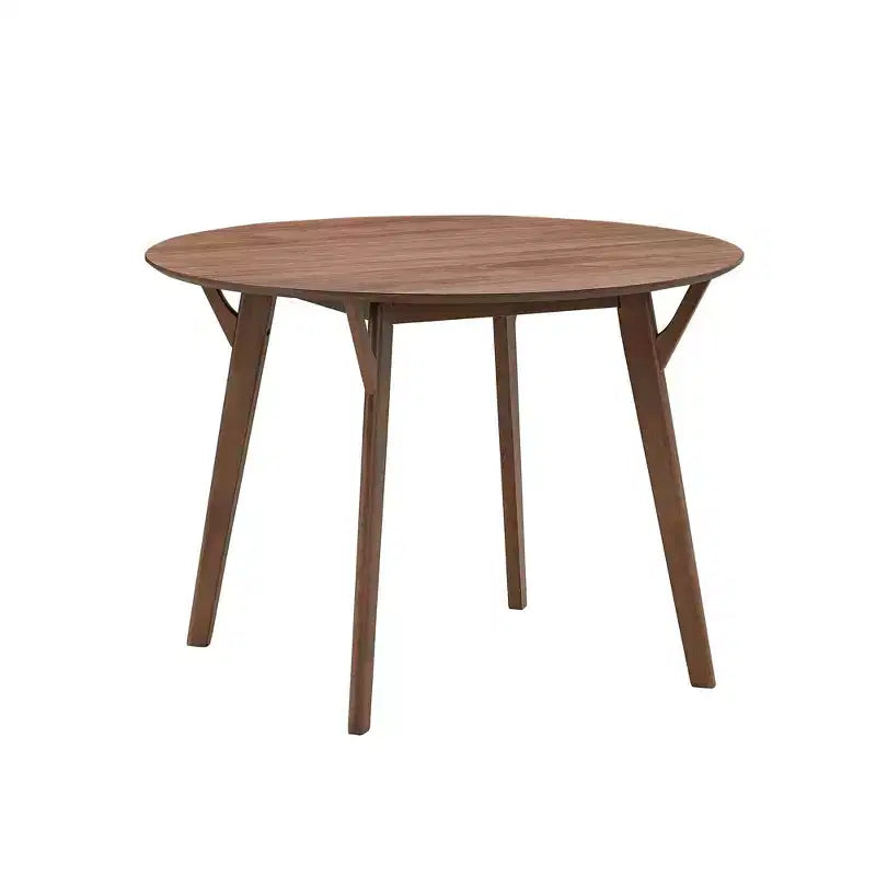 Table à manger ronde moderne Okak 42 Table de cuisine Table à manger en bois pour 4 personnes, pour salon appartement restaurant
