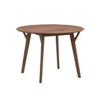 Table à manger ronde moderne Okak 42 Table de cuisine Table à manger en bois pour 4 personnes, pour salon appartement restaurant
