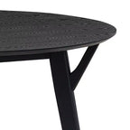 Table à manger ronde moderne Okak 42 Table de cuisine Table à manger en bois pour 4 personnes, pour salon appartement restaurant
