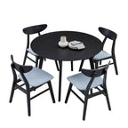 Table à manger ronde moderne Okak 42 Table de cuisine Table à manger en bois pour 4 personnes, pour salon appartement restaurant
