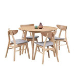 Table à manger ronde moderne Okak 42 Table de cuisine Table à manger en bois pour 4 personnes, pour salon appartement restaurant