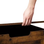 Wooden Storage Chest Bench,Leather Entryway Shoes Bench with Flip Top, Lift Top Storage Trunk with 2 Safety Hinges for Living Room