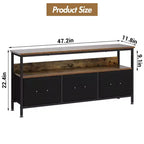 55 Media Console with Storage - Modern TV Stand with Drawers & Shelves for Living Room & Bedroom