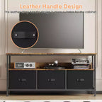 55 Media Console with Storage - Modern TV Stand with Drawers & Shelves for Living Room & Bedroom