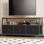 55 Media Console with Storage - Modern TV Stand with Drawers & Shelves for Living Room & Bedroom