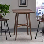 Okak Modern Dining Table with Rubberwood Legs Kitchen Table Bar Height Dining Table for Dining Room