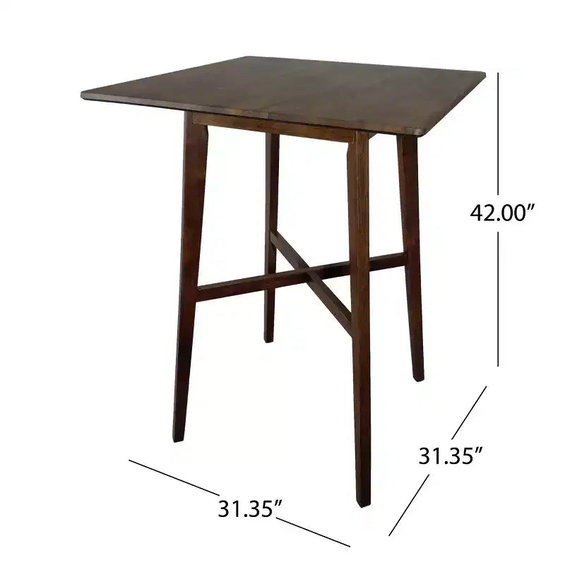 Okak Modern Dining Table with Rubberwood Legs Kitchen Table Bar Height Dining Table for Dining Room