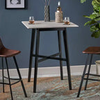 Okak Modern Dining Table with Rubberwood Legs Kitchen Table Bar Height Dining Table for Dining Room