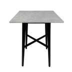 Okak Modern Dining Table with Rubberwood Legs Kitchen Table Bar Height Dining Table for Dining Room