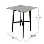 Okak Modern Dining Table with Rubberwood Legs Kitchen Table Bar Height Dining Table for Dining Room