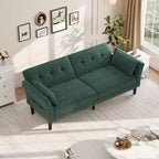 GustoWave 89 Convertible Futon Sofa Bed - Adjustable Backrest & Armrest for Living Room, Bedroom or Apartments