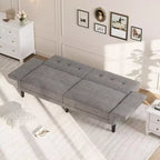 GustoWave 89 Convertible Futon Sofa Bed - Adjustable Backrest & Armrest for Living Room, Bedroom or Apartments