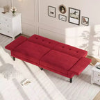 GustoWave 89 Convertible Futon Sofa Bed - Adjustable Backrest & Armrest for Living Room, Bedroom or Apartments