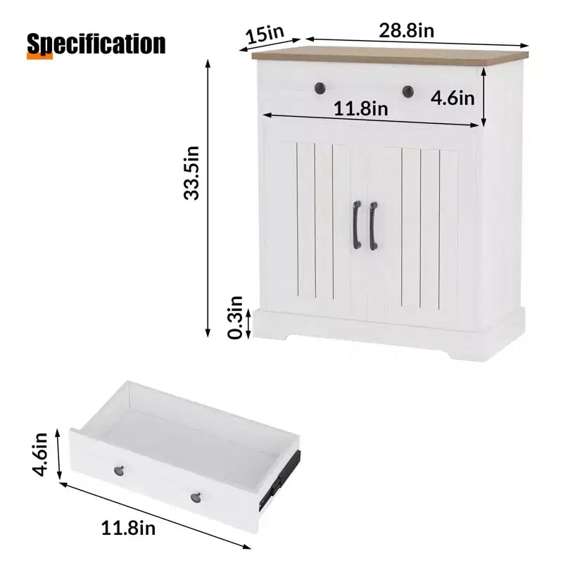 Kitchen Storage Cabinet,Modern Buffet Cabinet with Storage, Coffee Bar with 2 Drawers and 2 Doors,Floor Sideboard Buffet for Living Room, Dining Room