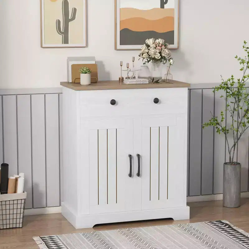 Kitchen Storage Cabinet,Modern Buffet Cabinet with Storage, Coffee Bar with 2 Drawers and 2 Doors,Floor Sideboard Buffet for Living Room, Dining Room
