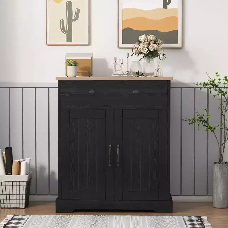 Kitchen Storage Cabinet,Modern Buffet Cabinet with Storage, Coffee Bar with 2 Drawers and 2 Doors,Floor Sideboard Buffet for Living Room, Dining Room