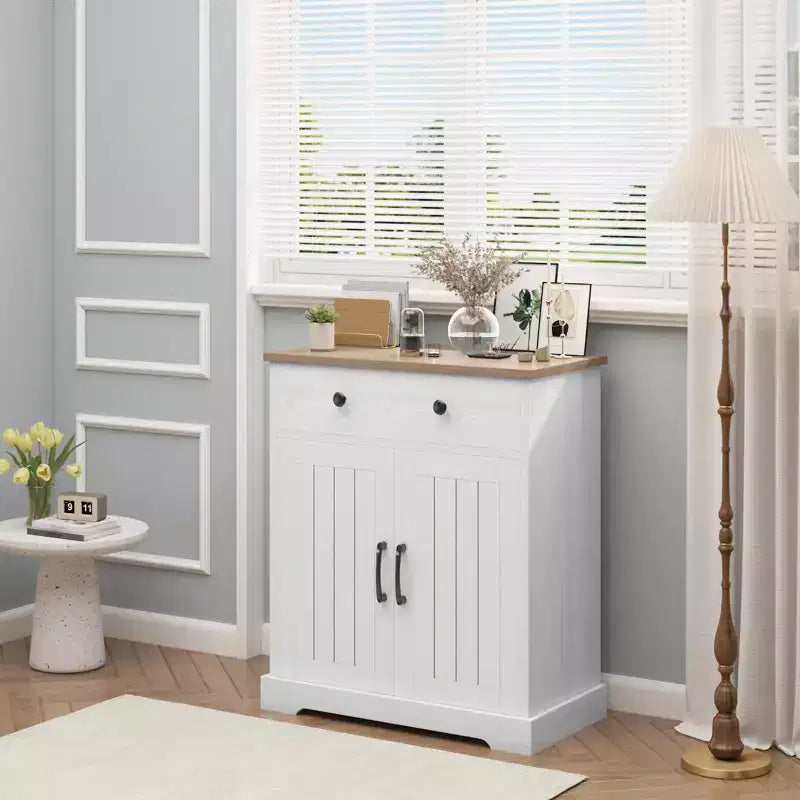Kitchen Storage Cabinet,Modern Buffet Cabinet with Storage, Coffee Bar with 2 Drawers and 2 Doors,Floor Sideboard Buffet for Living Room, Dining Room