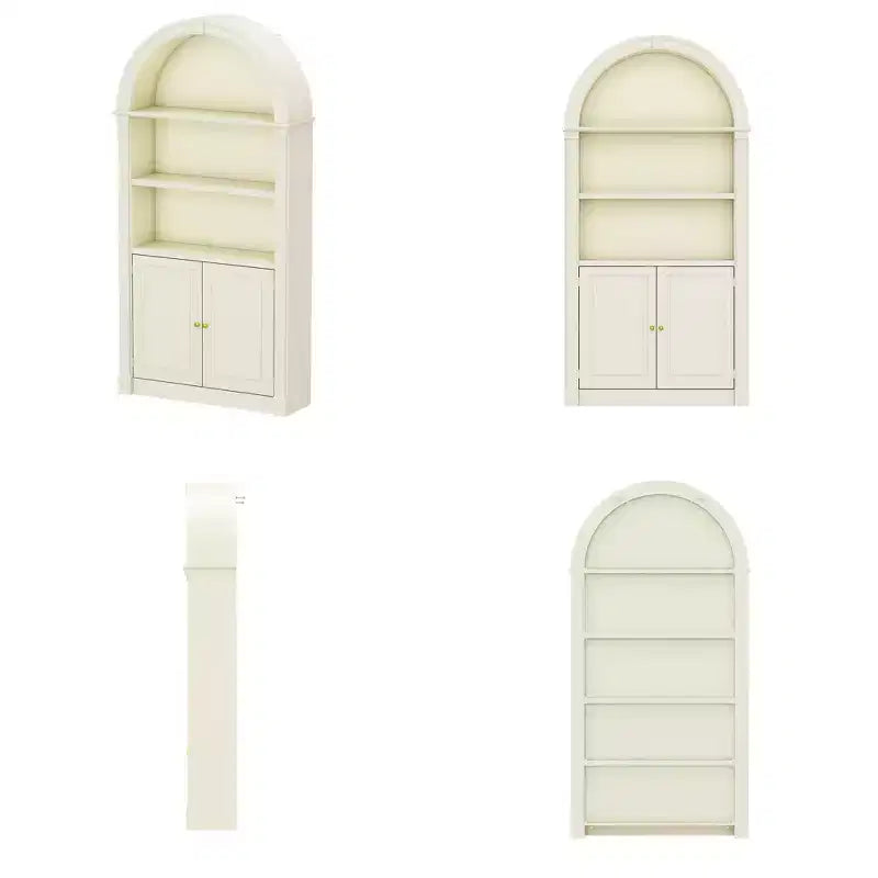 Meuble de Rangement et Vitrine de Salle de Bain Classique Crème Arqué Famapy - Organisateur Élégant pour la Maison