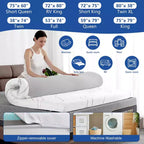 Dyonery 3/4 Inch Memory Foam Mattress Topper , 2 Inch Cooling 5-Zone Gel Memory Foam Plus 1 Inch Down Alternative Pillow Top Mattress Topper
