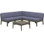 Christopher Knight Home Caelis Rustic 6 Piece Patio Acacia Wood Slatted Seating Set with Cushions