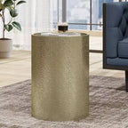 Table d'appoint ronde moderne en fer martelé Geyer de GDFStudio