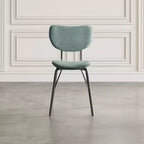 Jofran, Chaise de salle à manger capitonnée en similicuir, dossier fendu, style contemporain-moderne (lot de 2)