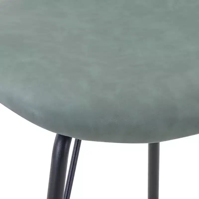 Jofran, Chaise de salle à manger capitonnée en similicuir, dossier fendu, style contemporain-moderne (lot de 2)