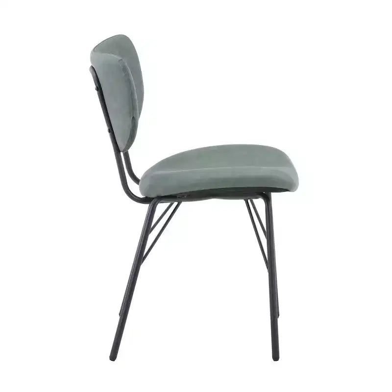 Jofran, Chaise de salle à manger capitonnée en similicuir, dossier fendu, style contemporain-moderne (lot de 2)