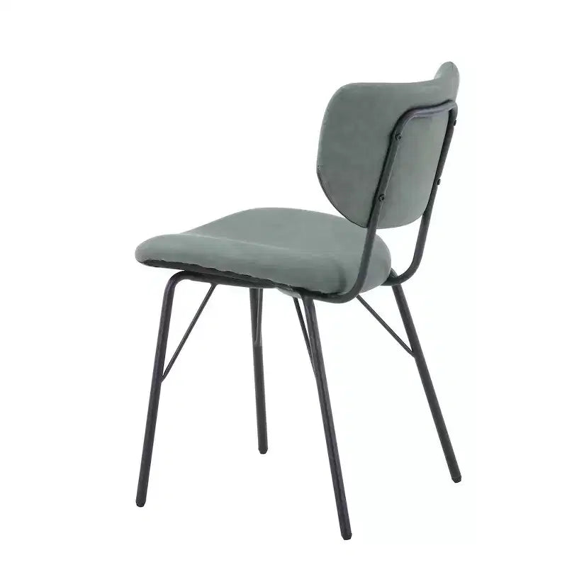 Jofran, Chaise de salle à manger capitonnée en similicuir, dossier fendu, style contemporain-moderne (lot de 2)