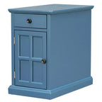 Zeus & Ruta Classic Vintage End Table with USB Ports, Multifunctional Drawer with Cup Holders for Living Room