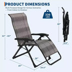 GustoWave Foldable Rattan Reclining Lounge Chair with Wide Armrests and Locking System, Perfect for Poolside, Backyard, Garden, or Balcony