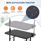 Table de toilettage pliable de 91 cm pour chien avec bras réglables, licol et plateau en maille, capacité statique de 150 kg, pour petits et grands chiens