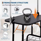 Table de toilettage pliable de 91 cm pour chien avec bras réglables, licol et plateau en maille, capacité statique de 150 kg, pour petits et grands chiens