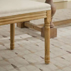 Lot de 2 chaises de salle à manger avec structure en bois d'hévéa, dossier en rotin rustique/capitonné - ModernLuxe