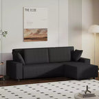 Canapé d'angle surdimensionné de 96 po avec méridienne, canapé modulable minimaliste et moderne à assise profonde pour salon