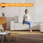 Canapé d'angle surdimensionné de 96 po avec méridienne, canapé modulable minimaliste et moderne à assise profonde pour salon