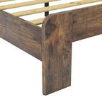 Bed Frame King Size,Wood Platform Bed Frame,Easy Assembly Tool,Noise Free,No Box Spring Needed,Dark Brown