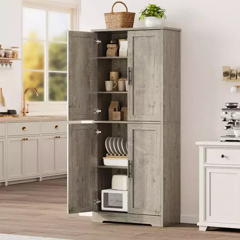 Meuble de rangement moderne avec étagères réglables et portes pour cuisine, salle de bain et salon