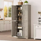 Meuble de rangement moderne avec étagères réglables et portes pour cuisine, salle de bain et salon