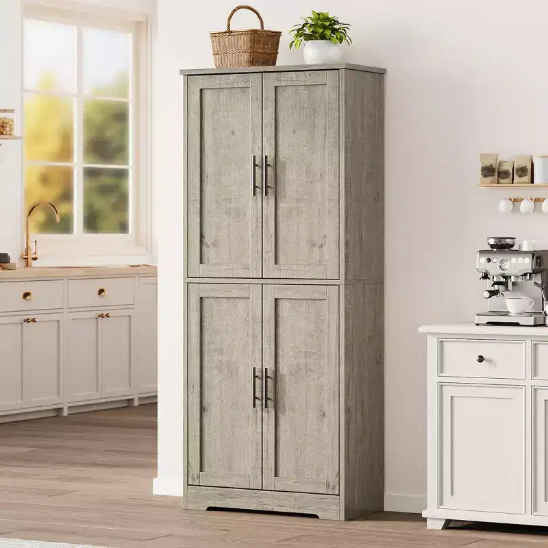 Meuble de rangement moderne avec étagères réglables et portes pour cuisine, salle de bain et salon