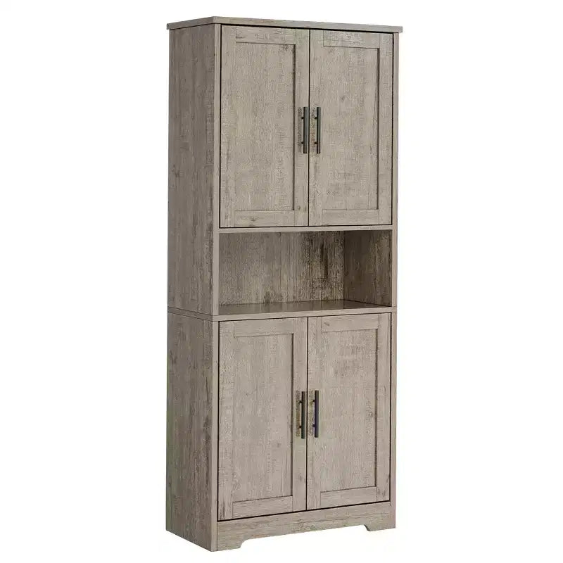 Meuble de rangement moderne avec étagères réglables et portes pour cuisine, salle de bain et salon