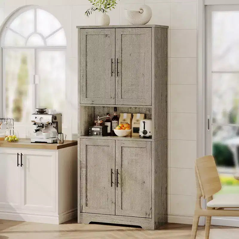 Meuble de rangement moderne avec étagères réglables et portes pour cuisine, salle de bain et salon