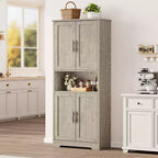 Meuble de rangement moderne avec étagères réglables et portes pour cuisine, salle de bain et salon
