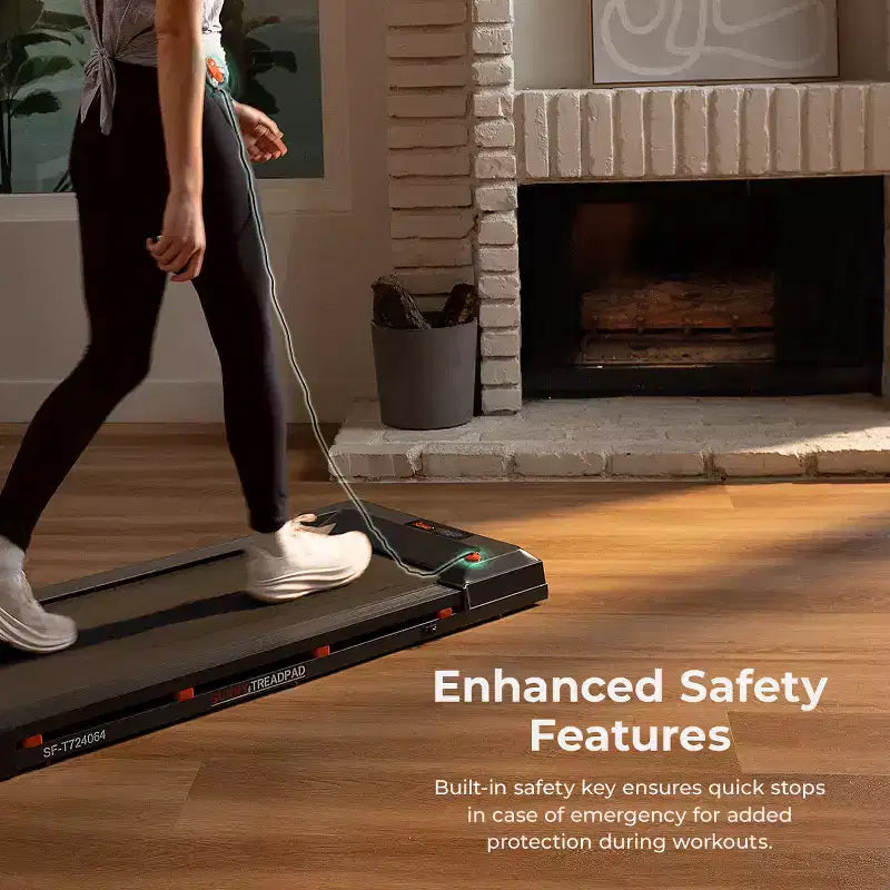 Sunny Health & Fitness Treadpad 100 SMART Walking Treadmill with WiFi, Bluetooth, Shock Absorption & UnderDesk Foldable Design